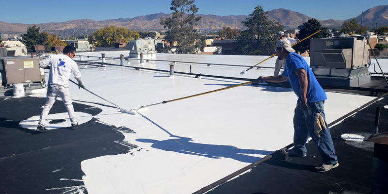 Commercial roofing company, Elastomeric roof application